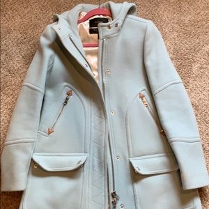 J Crew baby blue spring coat